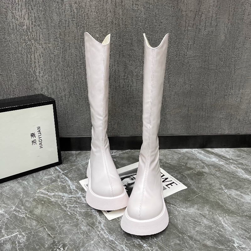 Winter Fashion Women Boots - Women's New Simple Solid Color Platform