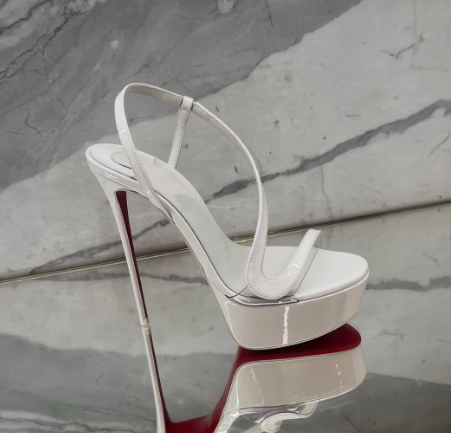 Women'S Fashion Line - Metallic Leather Platform Stilettos Sandals sexy