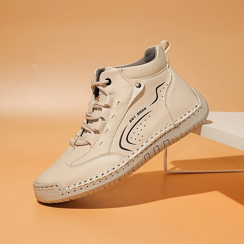 Sneakers Fashion Women - Leather Casual Shoes Fashion Softe Causal