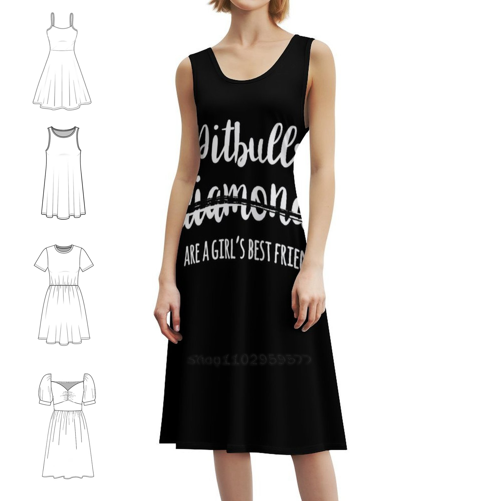Pitbulls Are A Girl'S Best Fri - огляд і ціна Smocked Dress Women