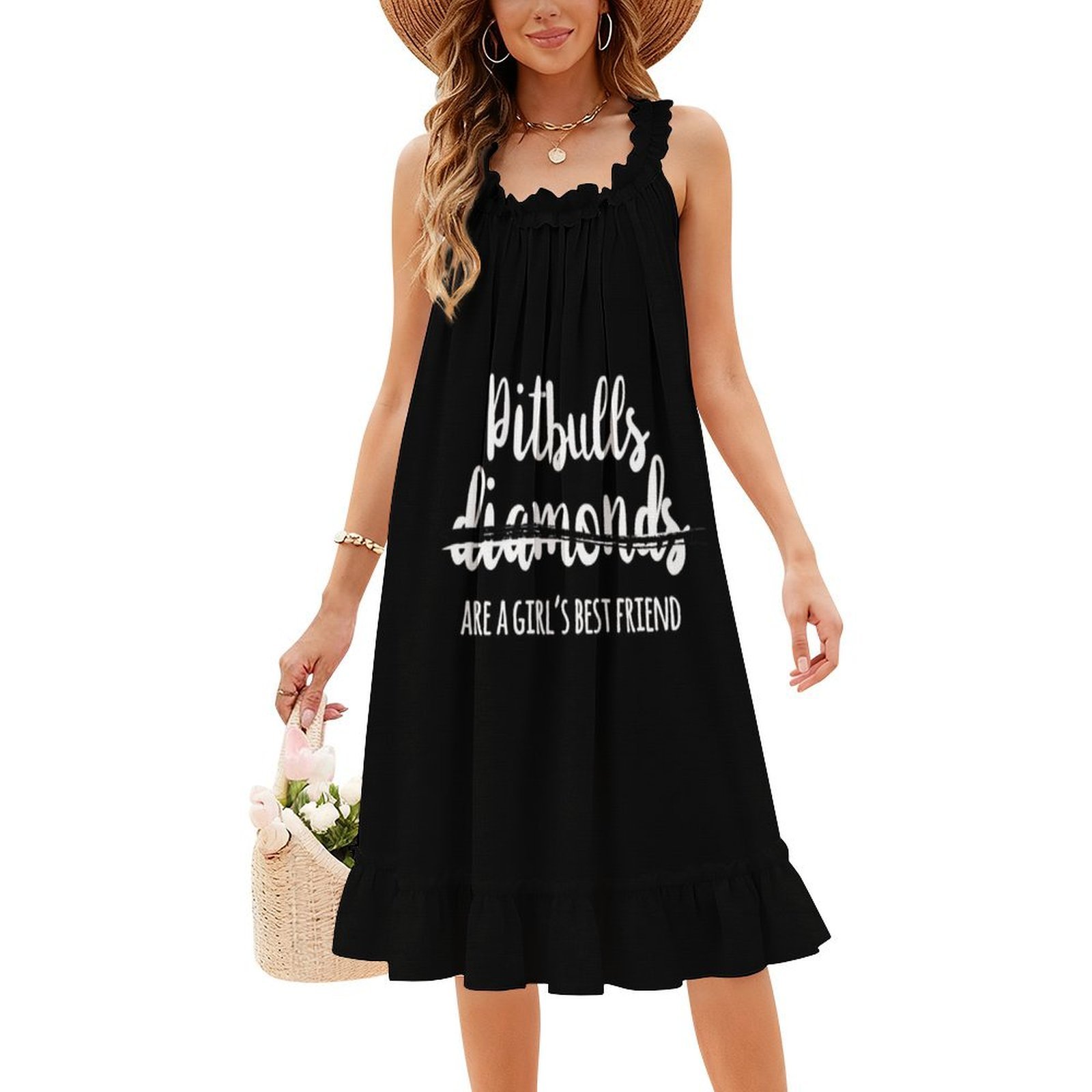 Pitbulls Are A Girl'S Best Fri - огляд і ціна Smocked Dress Women