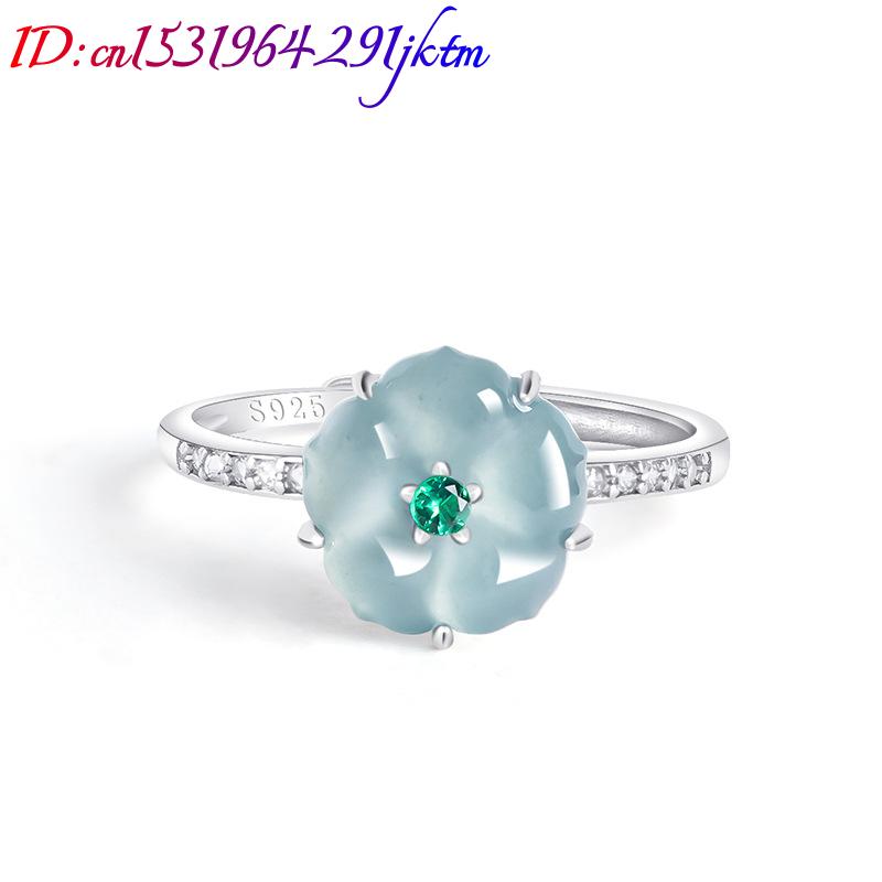 Blue Burmese Jadeite Flower Ri - огляд і ціна Women'S Fashion Gifts