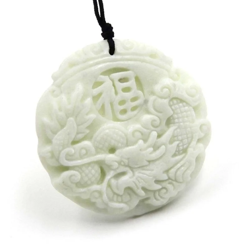 Natural White jade Dragon Phoe - огляд і ціна Women Fashion Jewellery