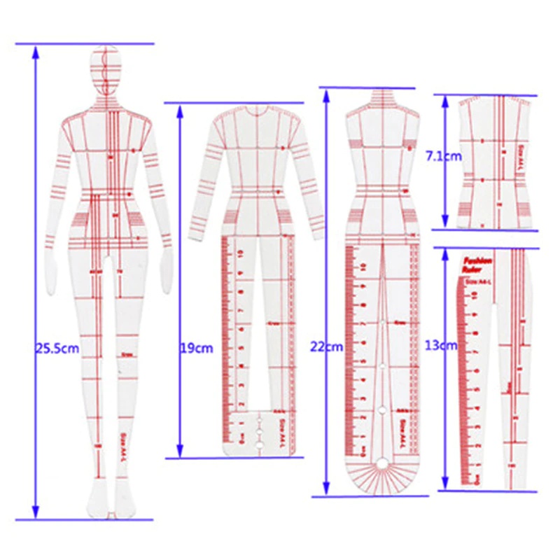 1 Set Women Fashion Drawing Ru - огляд і ціна Women Fashion Figure Template