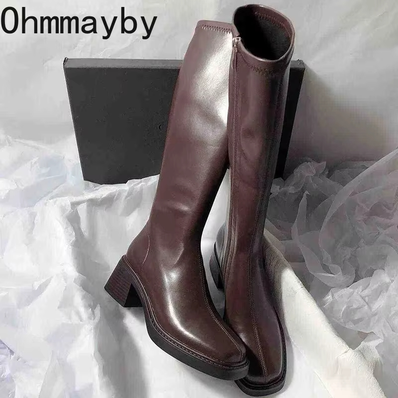 Vintage Thick Heel Women Knee  - огляд і ціна Winter Fashion Women Boots
