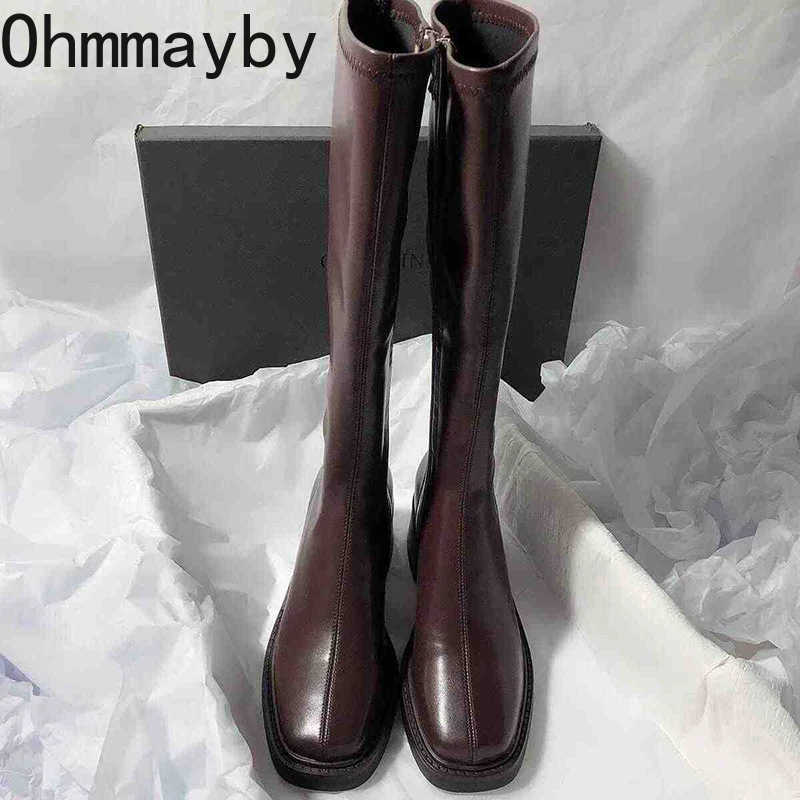 Vintage Thick Heel Women Knee  - огляд і ціна Winter Fashion Women Boots