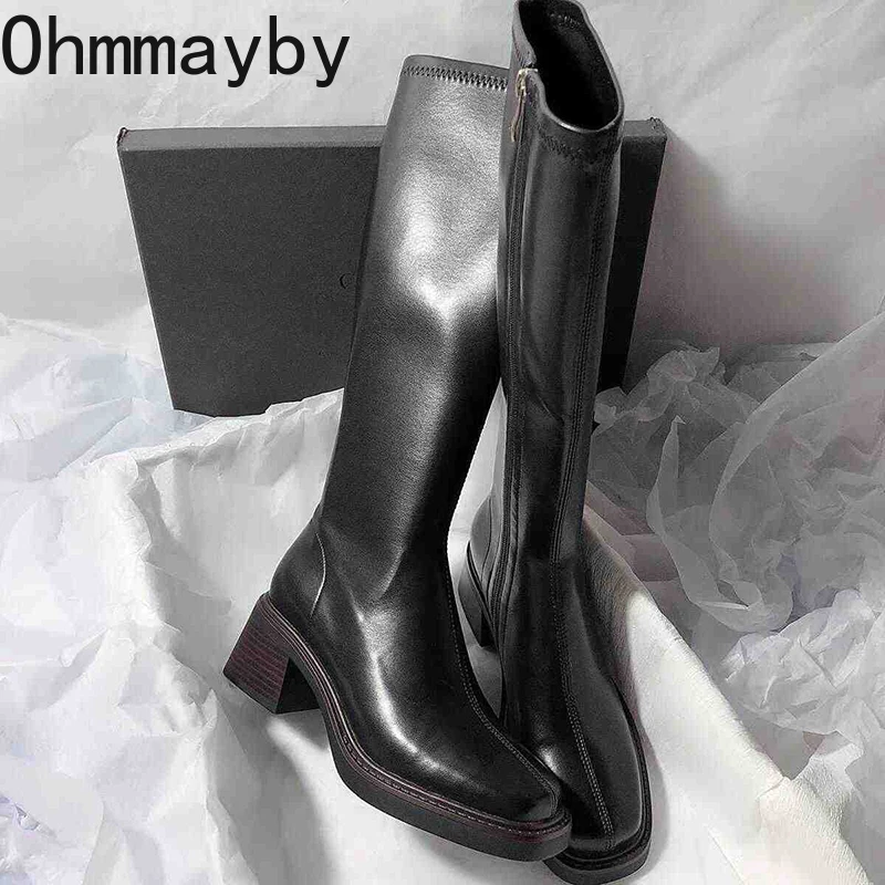 Vintage Thick Heel Women Knee  - огляд і ціна Winter Fashion Women Boots