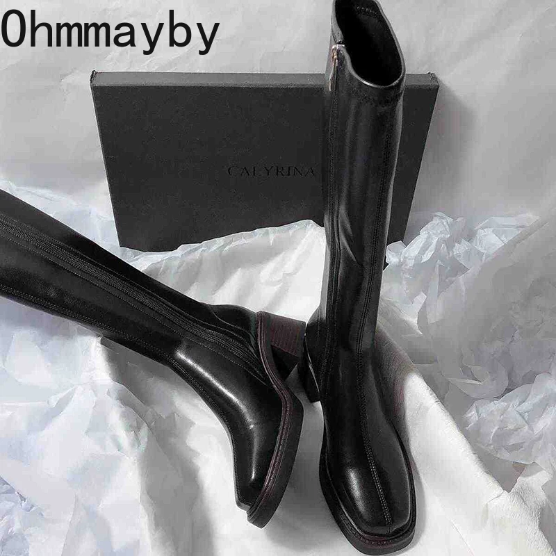 Vintage Thick Heel Women Knee  - огляд і ціна Winter Fashion Women Boots