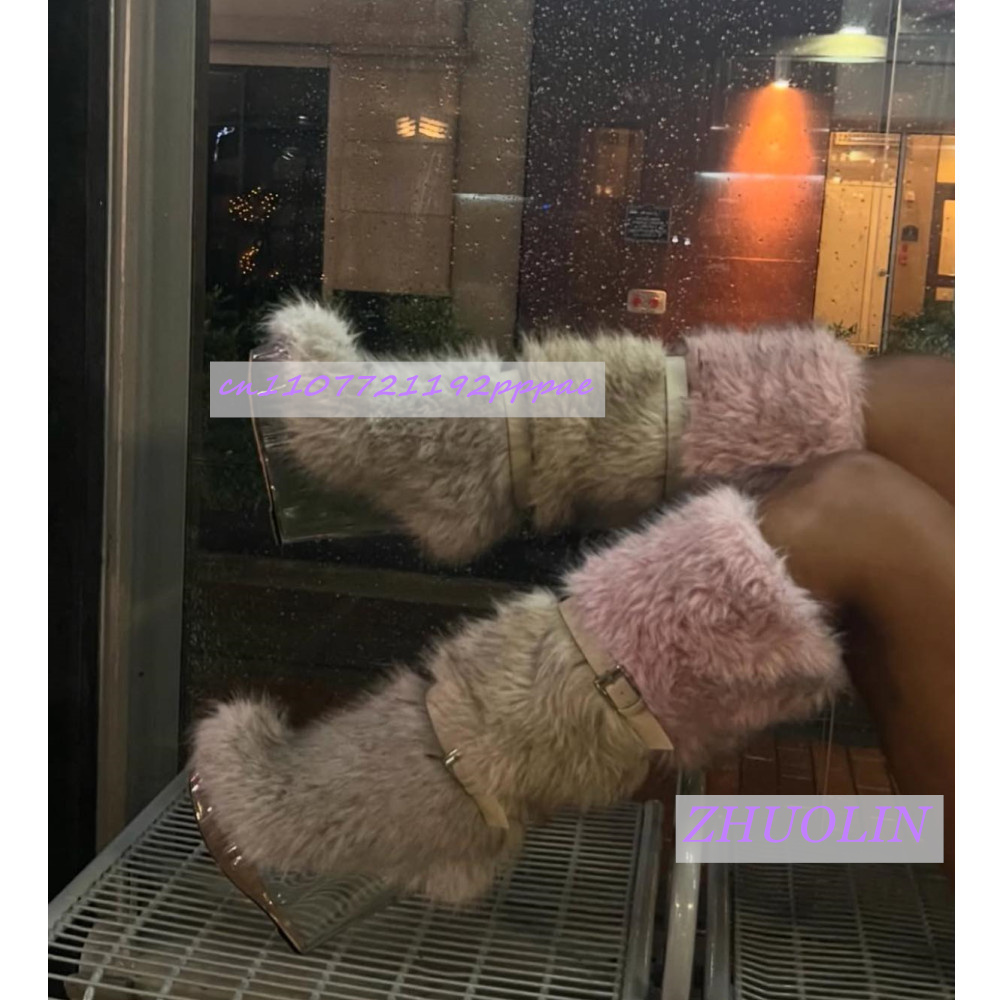 Winter Gradient Furry Transpar - огляд і ціна Winter Fashion Women Boots