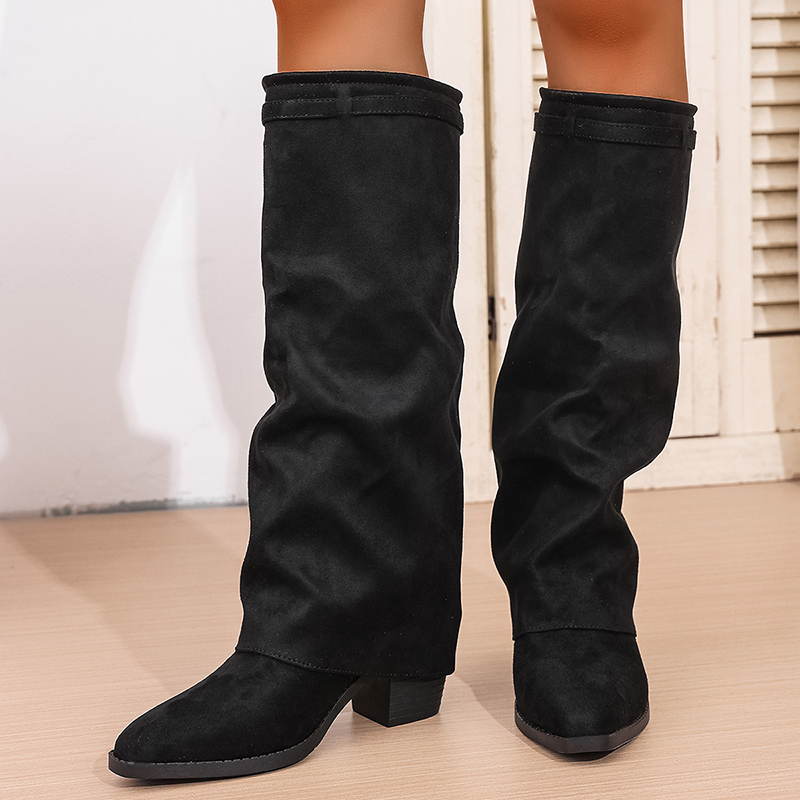 Fashion Slip On High Heeled Kn - огляд і ціна Winter Fashion Women Boots