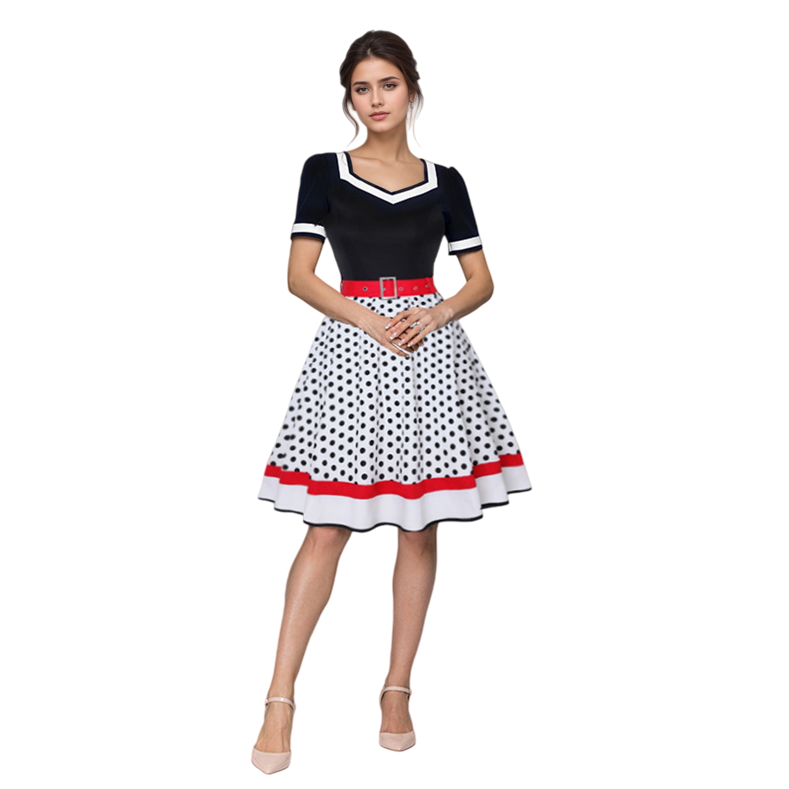 Vintage V-Neck Short Sleeve Sw - огляд і ціна Women'S Fashion In The 50S