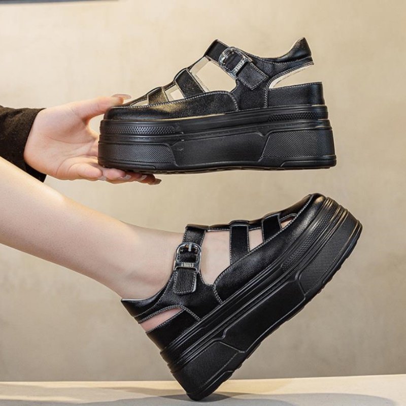 8.5cm Hollow Full Cow Genuine  - огляд і ціна Sneakers Fashion Women