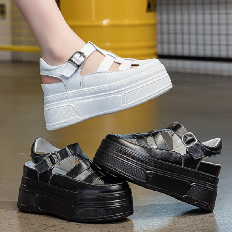 8.5cm Hollow Full Cow Genuine  - огляд і ціна Sneakers Fashion Women