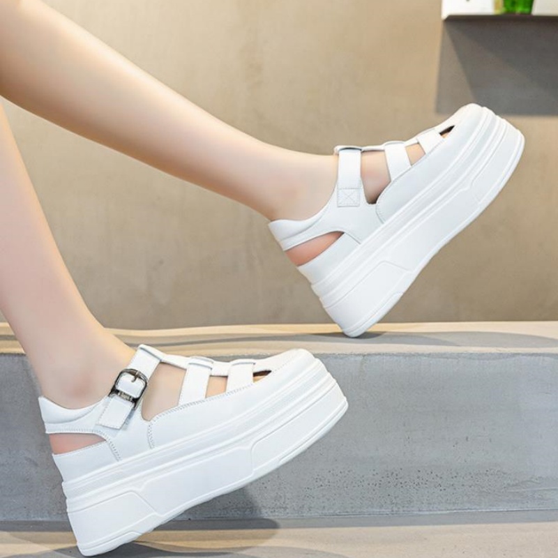 8.5cm Hollow Full Cow Genuine  - огляд і ціна Sneakers Fashion Women