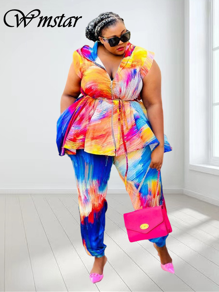 Wmstar Plus Size Women Clothin - огляд і ціна Tie Dye Two Piece