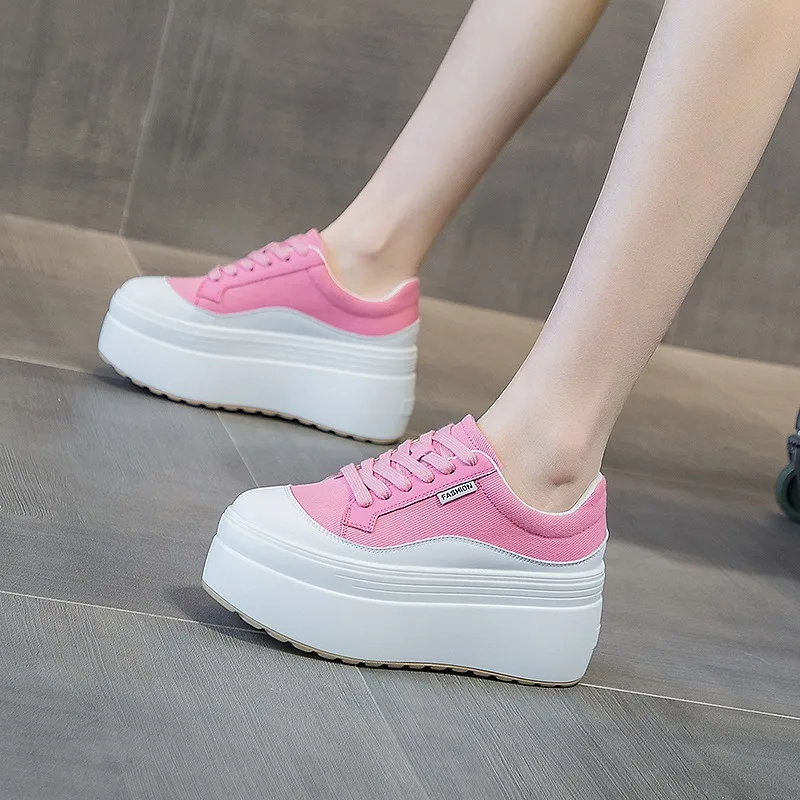 8cm New Canvas Genuine Leather - огляд і ціна Sneakers Fashion Women