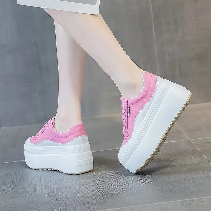 8cm New Canvas Genuine Leather - огляд і ціна Sneakers Fashion Women