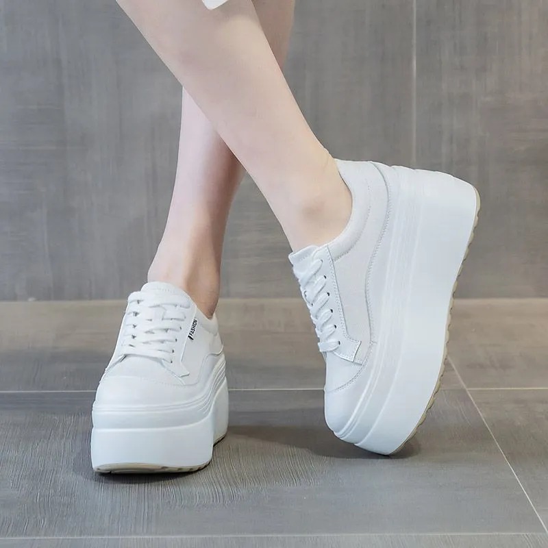8cm New Canvas Genuine Leather - огляд і ціна Sneakers Fashion Women