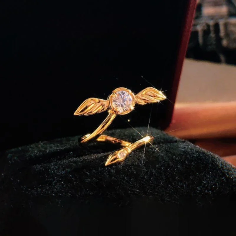 Gold-plated Snitch Ring Harrie - огляд і ціна Women'S Fashion Rings Gold