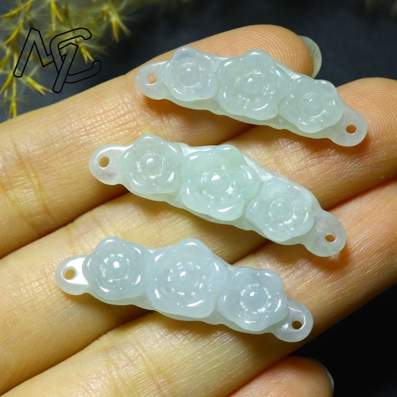1pc Natural Jadeite Emerald Fl - огляд і ціна Women'S Fashion Gifts