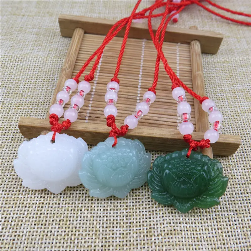 Natural Green Jade Lotus Penda - огляд і ціна Women Fashion Jewellery