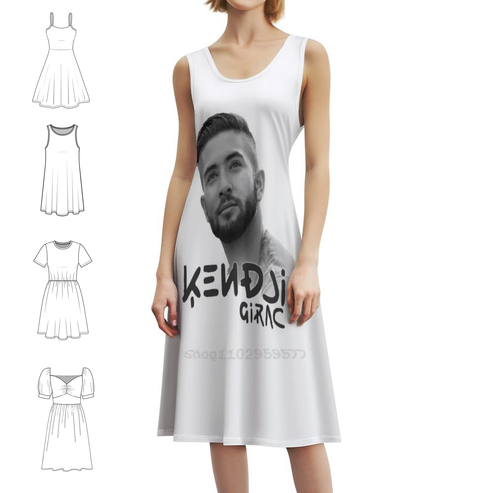 Kendji Girac Portrait Floral S - огляд і ціна Smocked Dress Women
