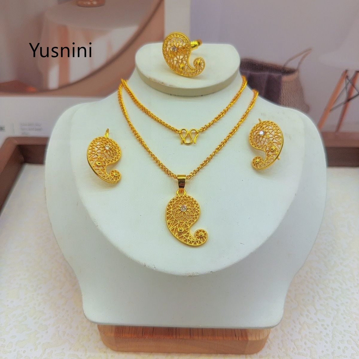New Fashion High-End Dubai 24K - огляд і ціна Women'S Fashion Rings Gold