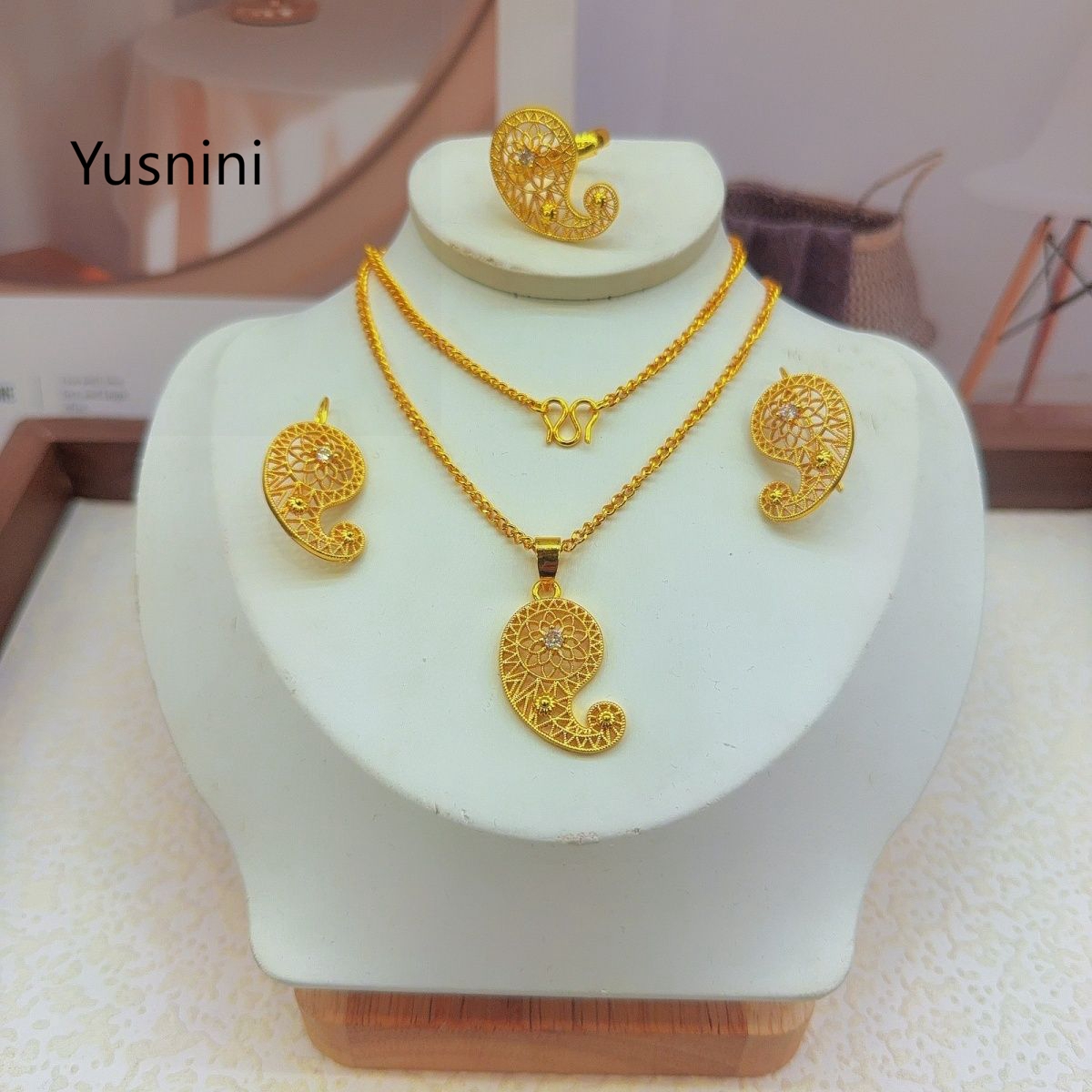 New Fashion High-End Dubai 24K - огляд і ціна Women'S Fashion Rings Gold