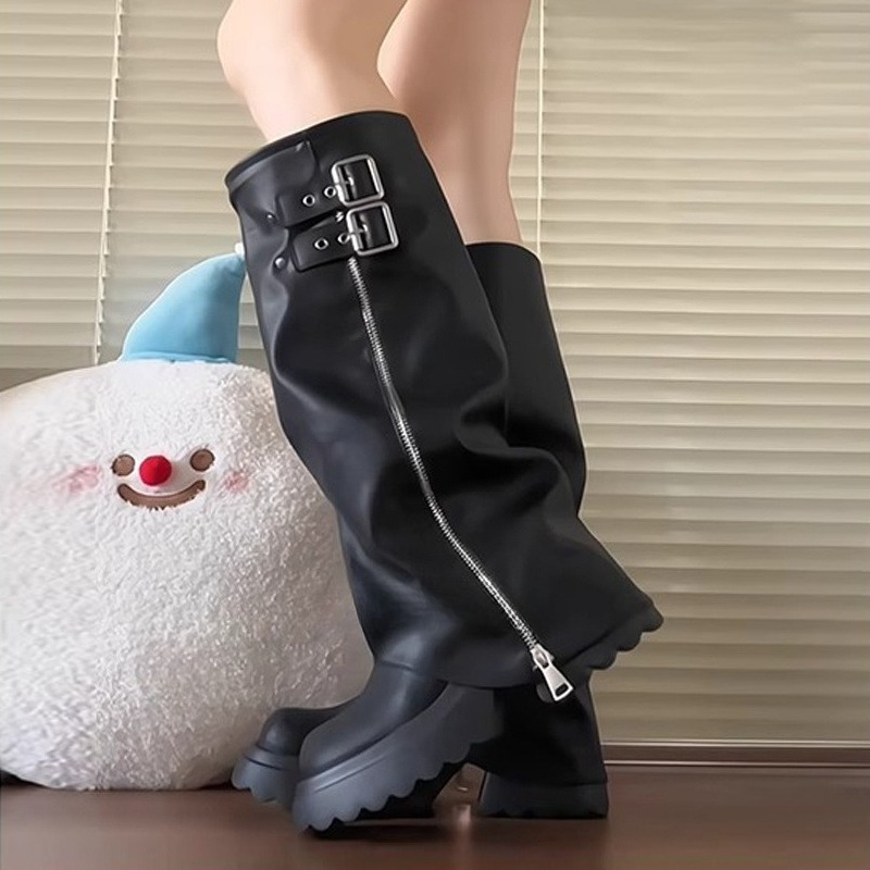 Punk Style Splicing Thick Bott - огляд і ціна Winter Fashion Women Boots