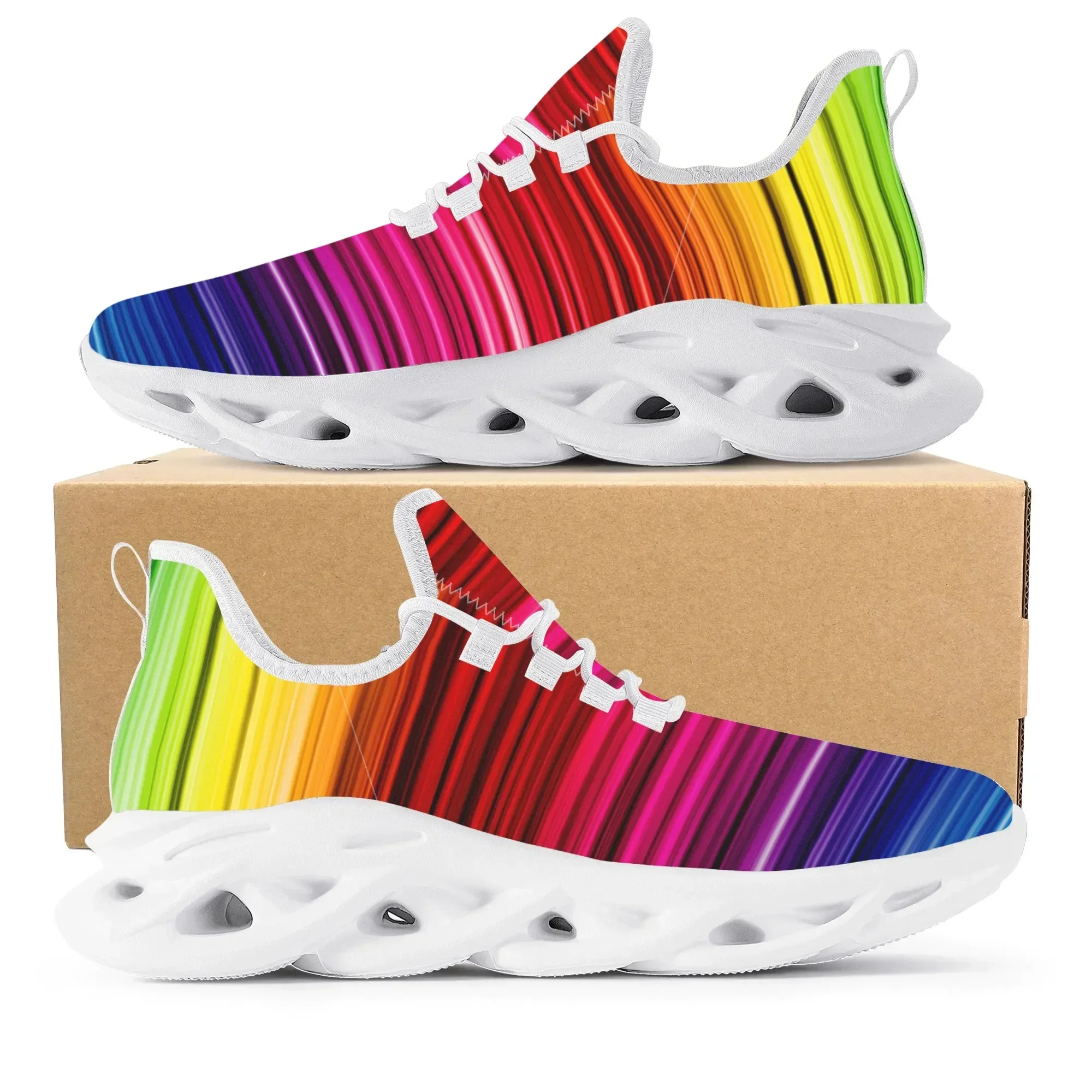 Colorful Rainbow Design Fashio - огляд і ціна Women'S Fashion Running Shoes