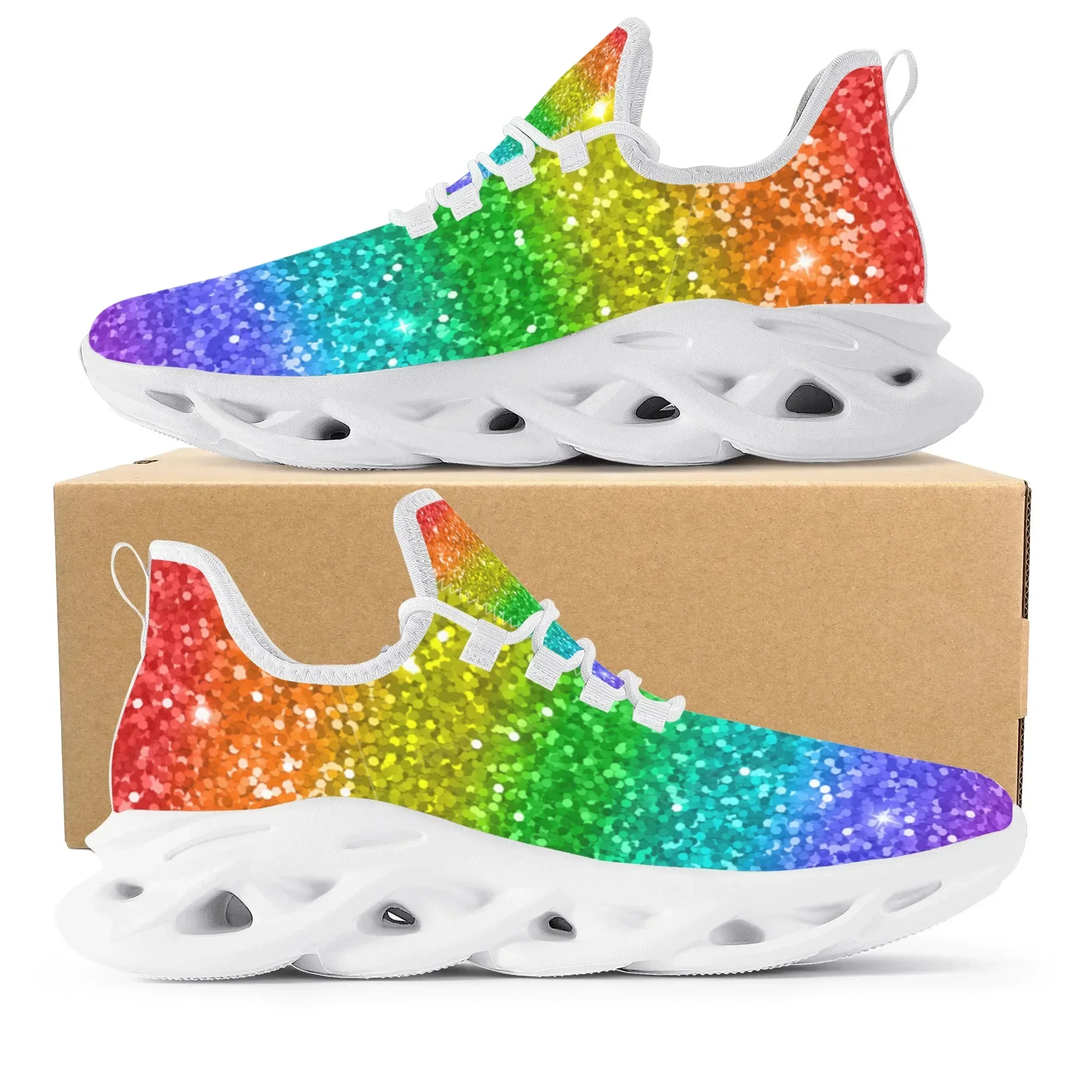 Colorful Rainbow Design Fashio - огляд і ціна Women'S Fashion Running Shoes