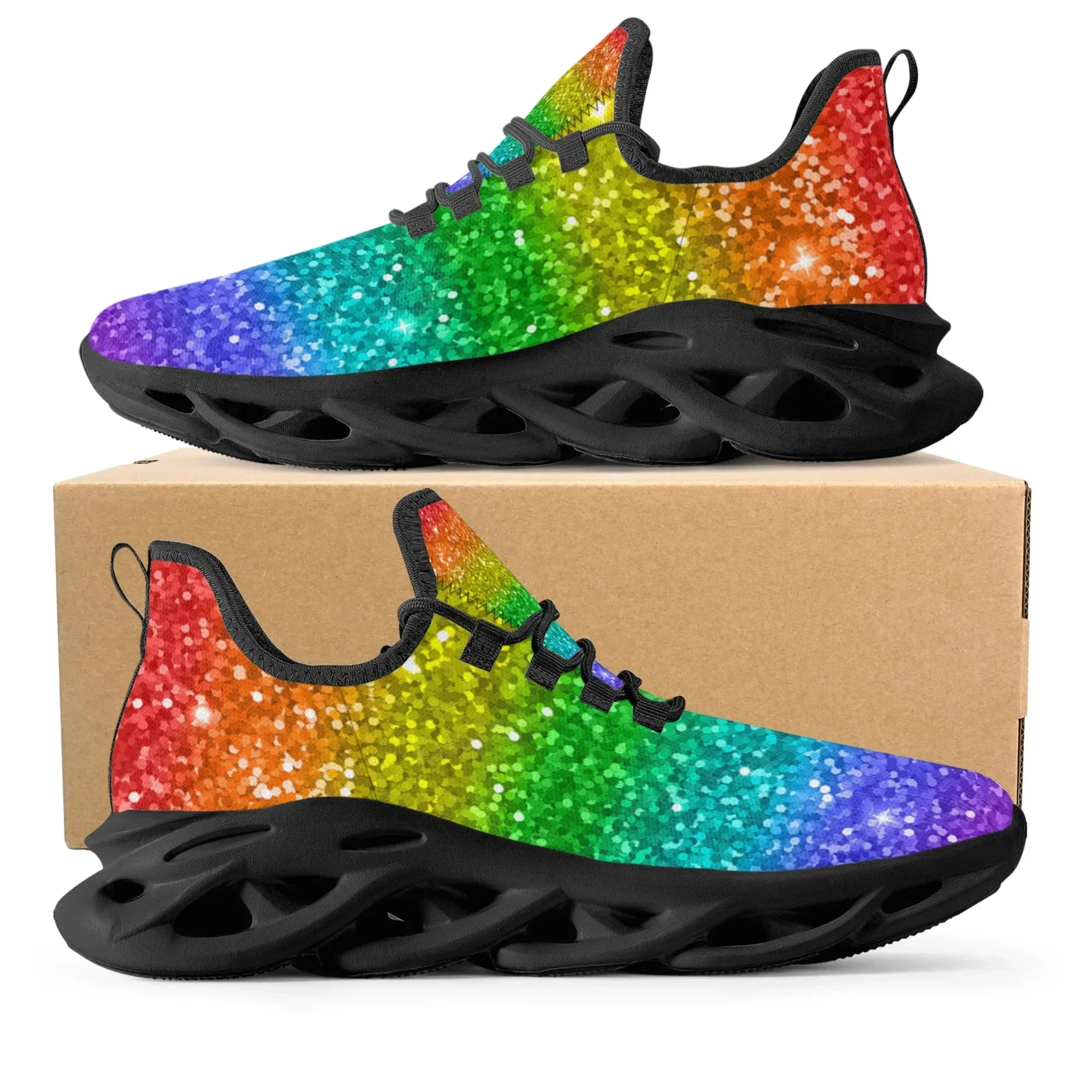 Colorful Rainbow Design Fashio - огляд і ціна Women'S Fashion Running Shoes