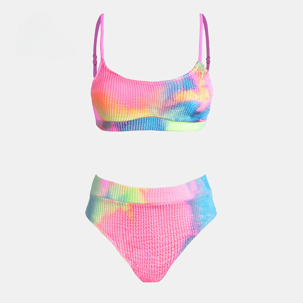 Textured Tie-Dye High Waist Bi - огляд і ціна Tie Dye Two Piece