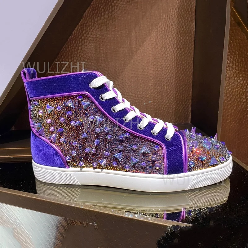 Dark Purple Crystal Rivet Men  - огляд і ціна Women'S Fashion Running Shoes