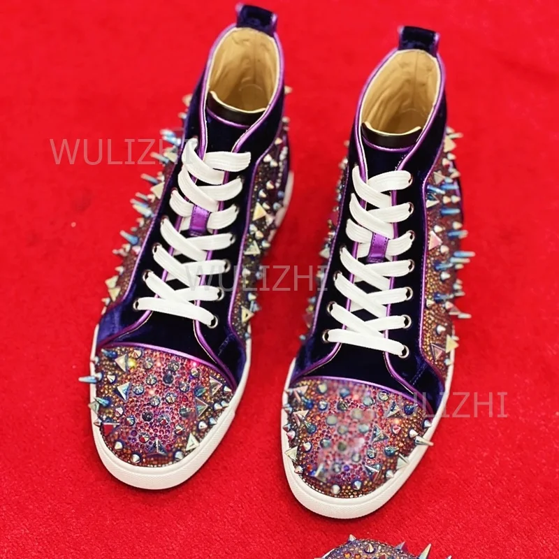 Dark Purple Crystal Rivet Men  - огляд і ціна Women'S Fashion Running Shoes