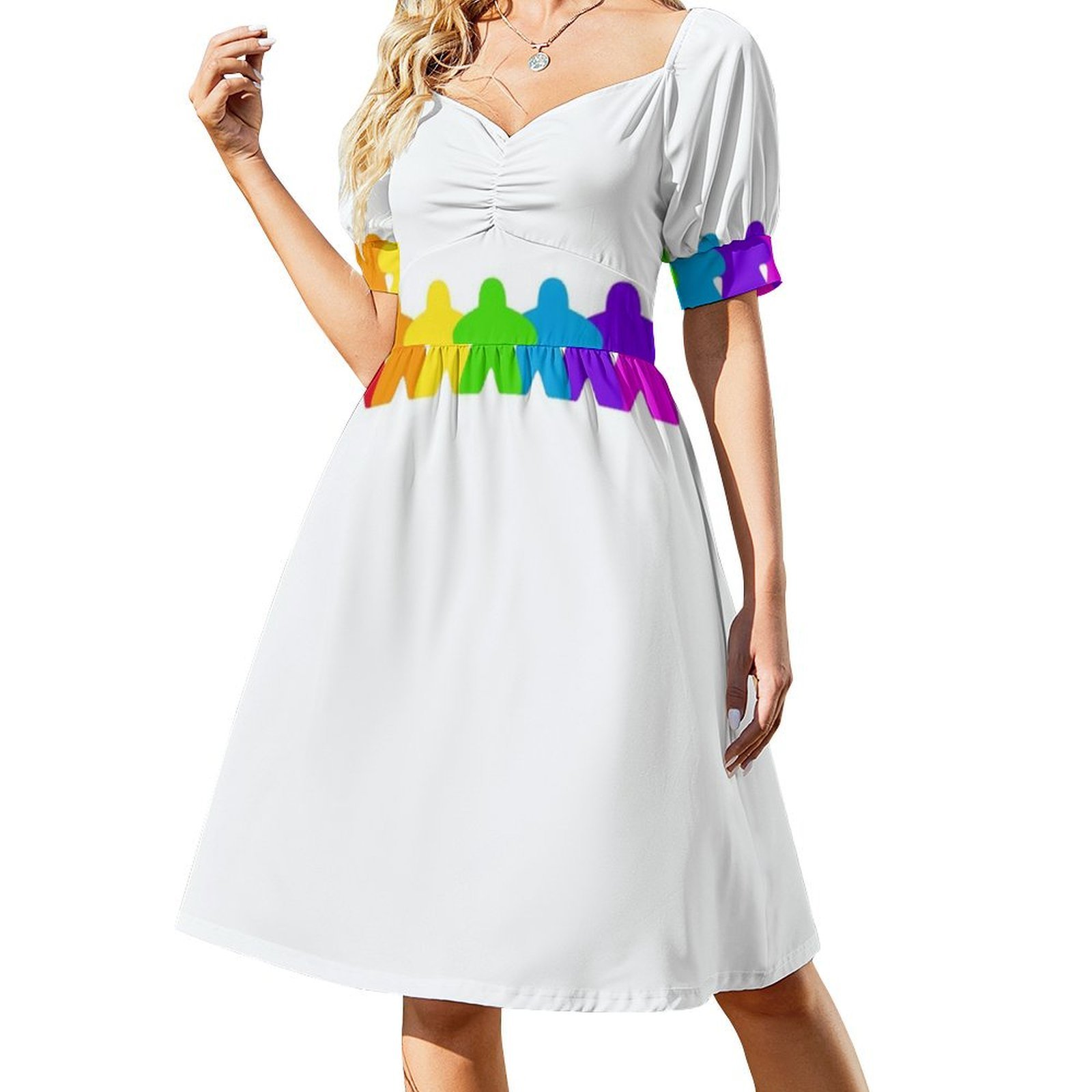 All The Colors Of The Meeples- - огляд і ціна Smocked Dress Women