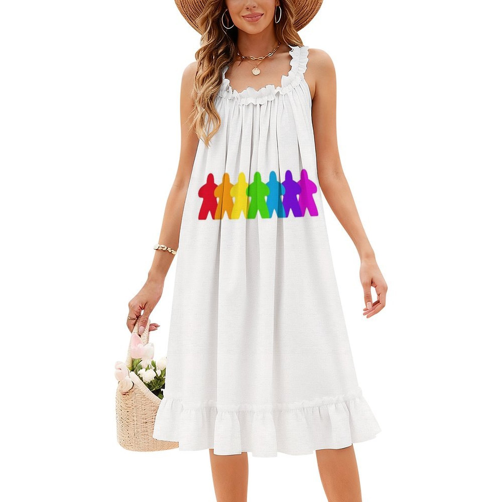 All The Colors Of The Meeples- - огляд і ціна Smocked Dress Women