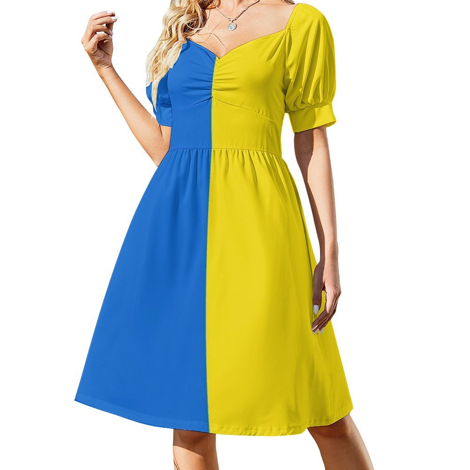 Ukrainian Flag Floral Smock Dr - огляд і ціна Smocked Dress Women