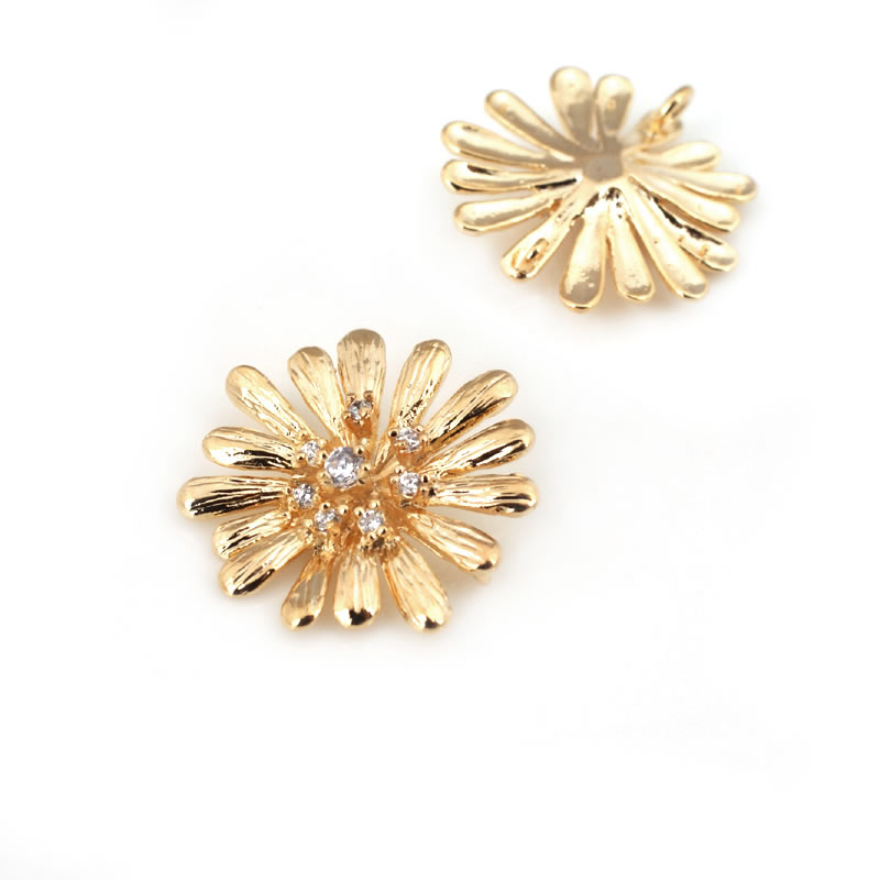 18K Gold Color Brass Sunflower - огляд і ціна Women Fashion Jewellery