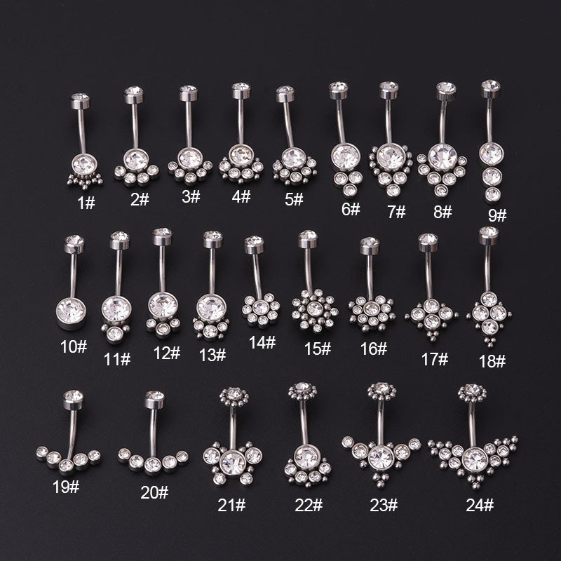 Zircon Golden Belly Button Rin - огляд і ціна Women'S Fashion Rings Gold