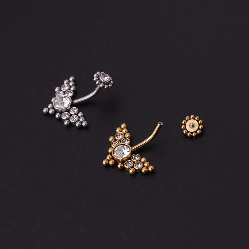 Zircon Golden Belly Button Rin - огляд і ціна Women'S Fashion Rings Gold