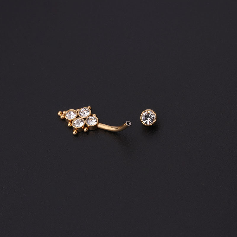 Zircon Golden Belly Button Rin - огляд і ціна Women'S Fashion Rings Gold