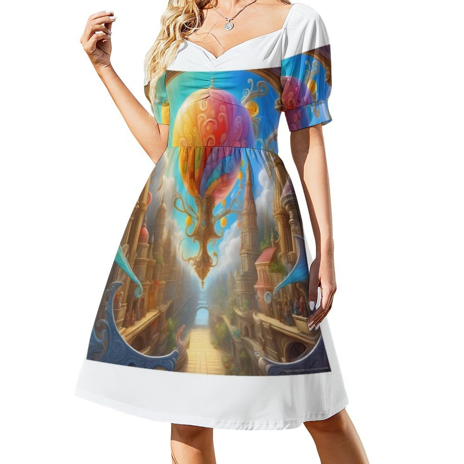 Painting Of Hope Floral Smock  - огляд і ціна Smocked Dress Women