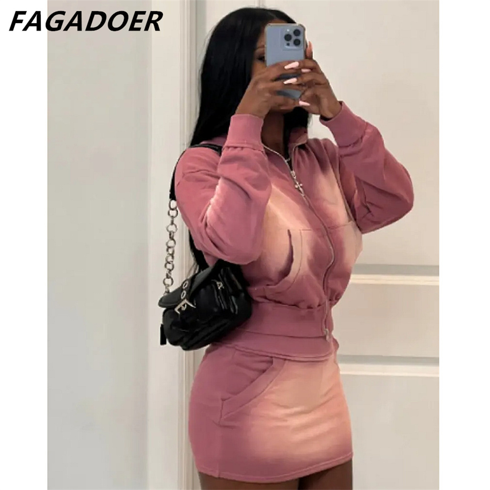 FAGADOER Pink Tie Dye Print Tw - огляд і ціна Tie Dye Two Piece
