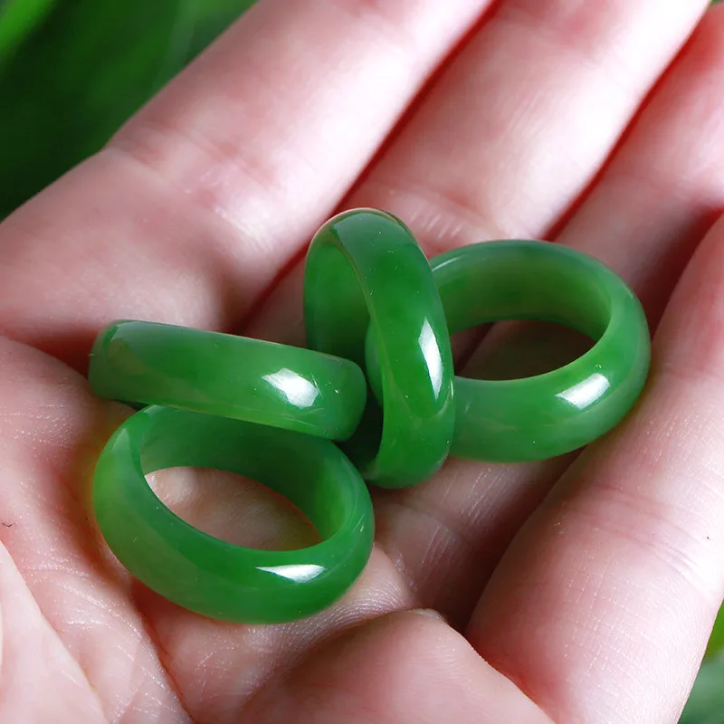 Natural Green Hetian Jade Ring - огляд і ціна Women Fashion Jewellery